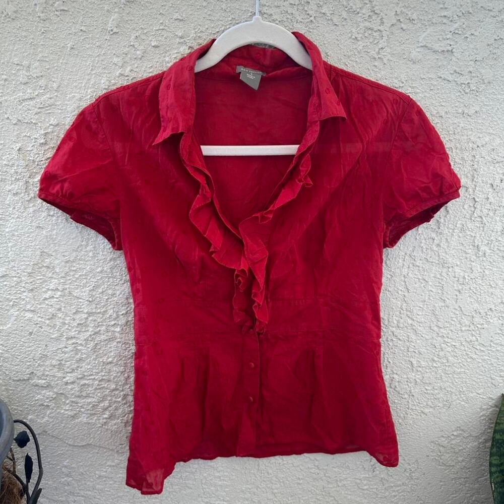 Red baby doll top
